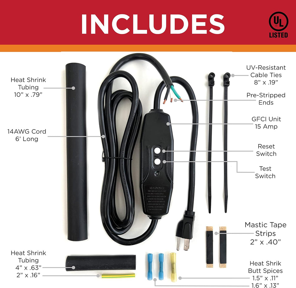 Heat Tape PRO Hardwired Power Connection Kit