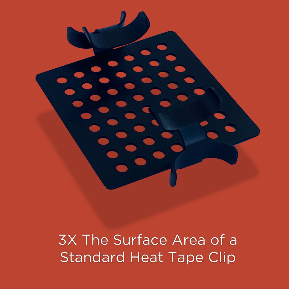 DDK Double-Cradle Glue-Down Heat Cable Clip, 10 Pack